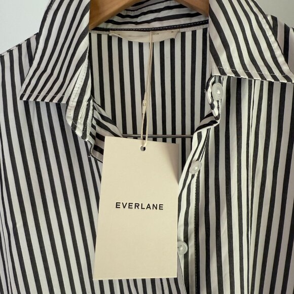 Everlane NWT black/White Shirt Dress - Picture 5 of 8